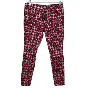Pam‎ & Gela Johnny Was Ikat Geometric Print  Ankle Zip Pants Women’s Size 27 /n2